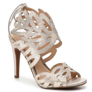 jessica simpson gold encima sandal heel